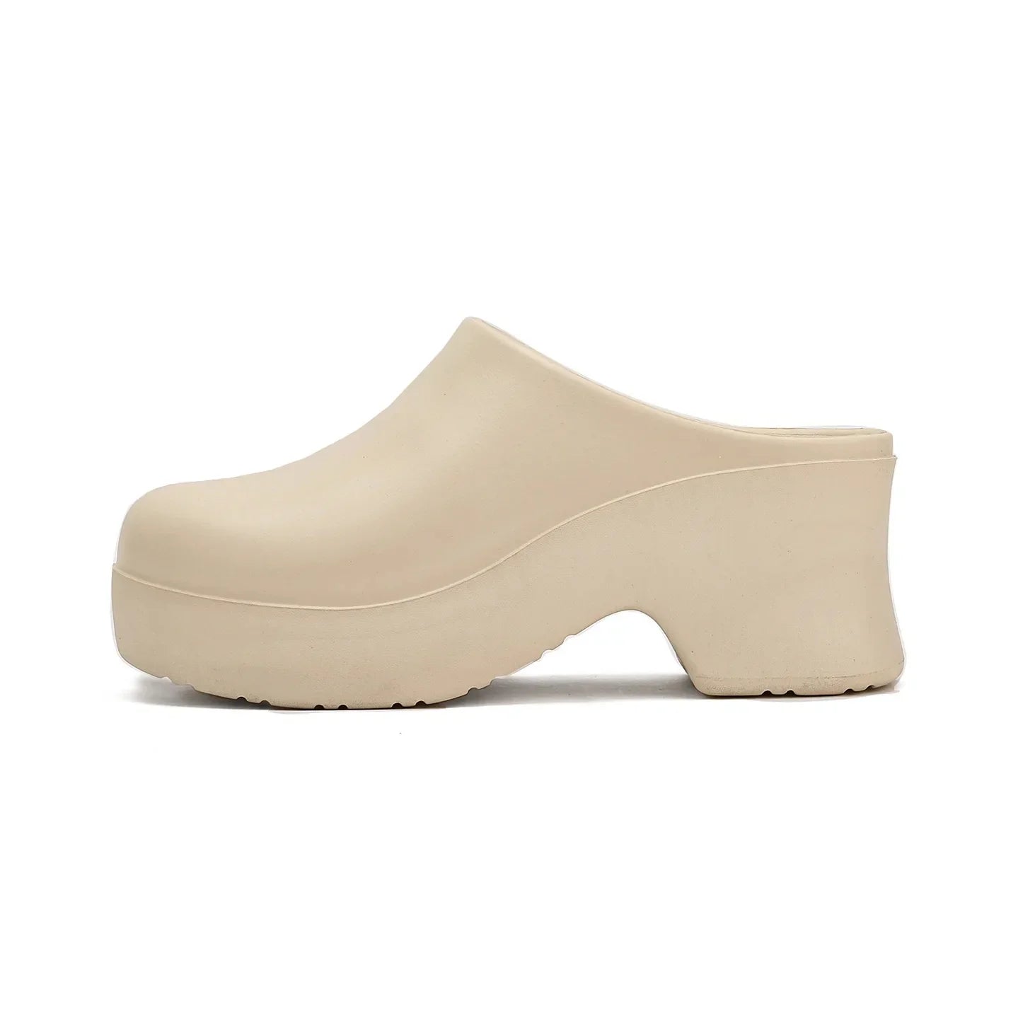 Women's Thick Heel Sandals EVA Half Wrapped Slip-On High Heels Comfortable Summer Slippers Trendy Ins Style Cross-Border Shoes