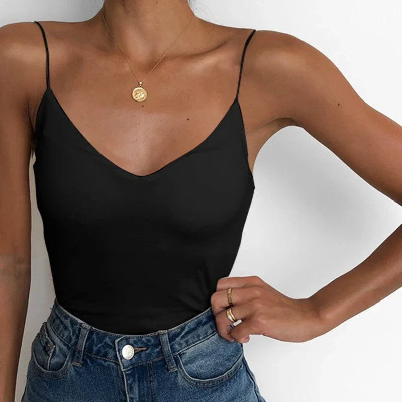 Women Thin Wild Solid Camis Vest Women Tank Tops Female 2023 Summer Sexy Strap Basic Tops Slim Sleeveless Camisole